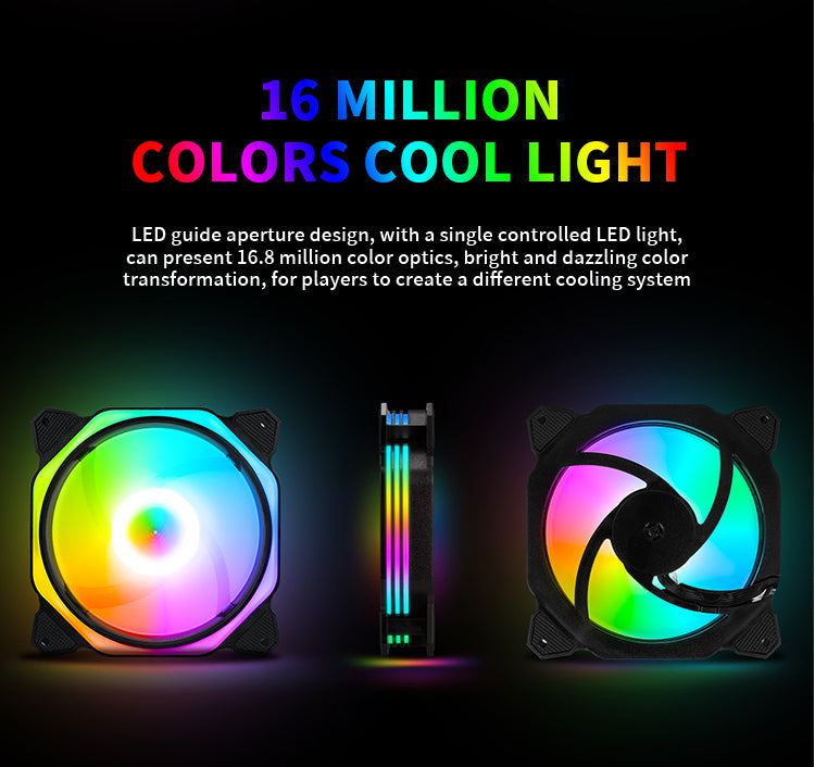 TrueNort Pc Case Fan 120mm RGB 6Pin 12V 3W White, Single Fan | MF-120-02 TrueNort Pc Case Fan 120mm RGB 6Pin 12V 3W White, Single Fan | MF-120-02